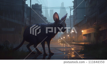 Chupacabra: Unidentified creature of Latin America No.005 AI-generated image 111648350