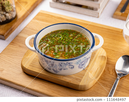 Traditional Romanian chorba soup Traditional Romanian chorba soup 111648497