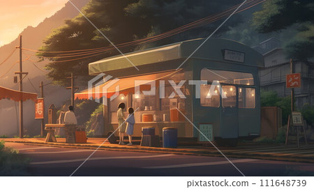 城市露營車場景 No.008 AI 生成圖像 111648739