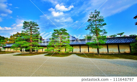 Kyoto, Arashiyama, Tenryuji Temple, Karesansui front garden of Daihojo 111648797