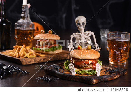 Halloween Monster Burger 111648828