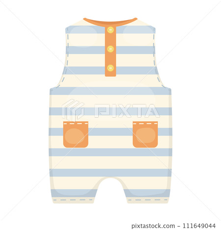 Toddler kids bodysuit. Infant baby clothes. Vector illustration isolated 111649044