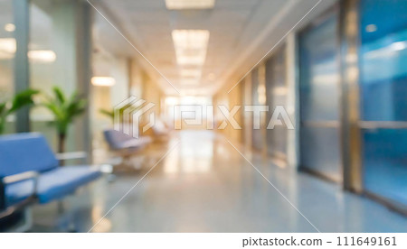 醫院、診所、護理機構走廊背景模糊 111649161