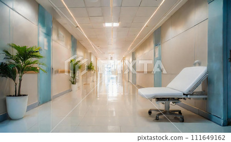 醫院、診所、護理機構走廊背景模糊 111649162