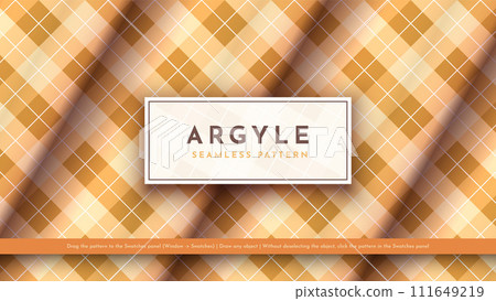 Seamless Argyle Pattern. Traditional Scottish Texture. Fashionable Fabric. Textile Background Seamless Argyle Pattern. Traditional Scottish Texture. Fashionable Fabric. Textile Background 111649219