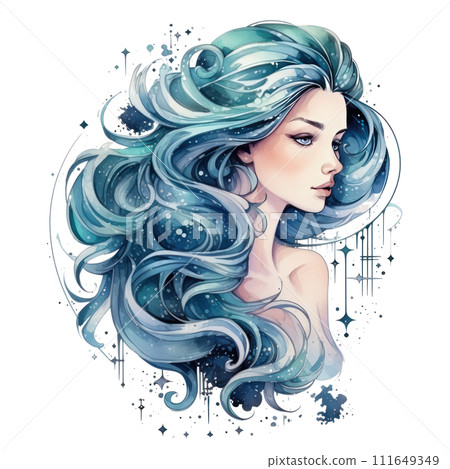Mystical Virgo Constellation Portrait Mystical Virgo Constellation Portrait 111649349