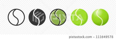 Flat Vector Tennis Ball Icon Set. Tennis Ball Design Template, Clipart for Sports Concepts, Competition Promotions, Advertisements, Graphics for a Tennis Event, Sports Content, Products, Logo Flat Vector Tennis Ball Icon Set. Tennis Ball Design Template, Clipart for Sports Concepts, Competition Promotions, Advertisements, Graphics for a Tennis Event, Sports Content, Products, Logo 111649578