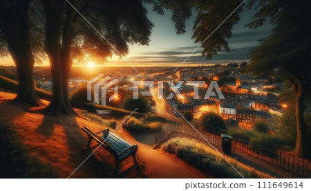 公園在黃昏 111649614