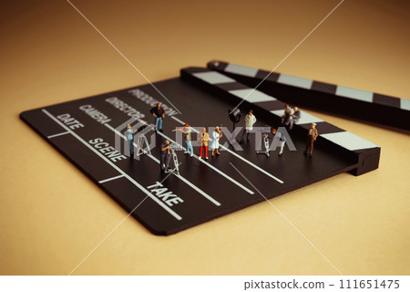 Crew shooting action movie. Film making concept 111651475