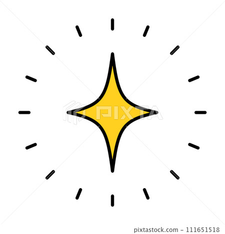 突出顯示的閃亮圖標。閃閃發光。向量。 突出顯示的閃亮圖標。閃閃發光。向量。 111651518