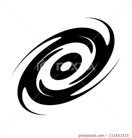 Simple typhoon silhouette icon. Hurricane. vector. 111651525