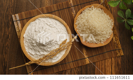 Rice flour image|Rice flour, white rice and ears of rice Rice flour image|Rice flour, white rice and ears of rice 111651611
