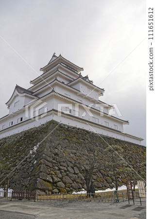 敦賀城被白雪覆蓋 111651612