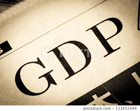 News headline that says "GDP" 111652444