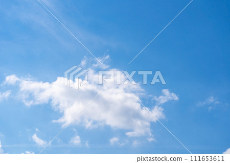 Beautiful blue sky background with white cloud. Abstract nature background 111653611