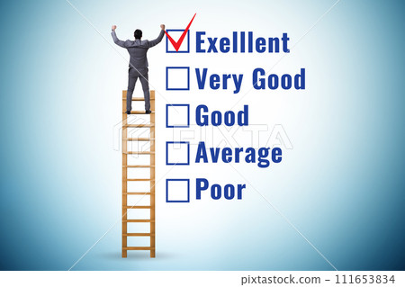 Opinion assessment concept with various options 111653834