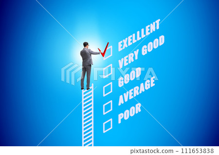 Opinion assessment concept with various options Opinion assessment concept with various options 111653838