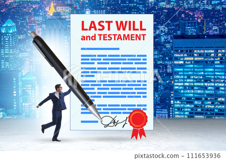 Last will and testament legal concept Last will and testament legal concept 111653936