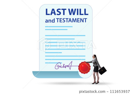 Last will and testament legal concept 111653937