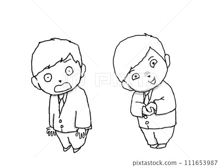 The hardships of office workers, black and white The hardships of office workers, black and white 111653987