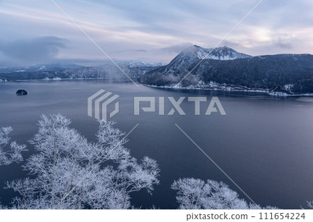 Lake Mashu at midwinter 111654224