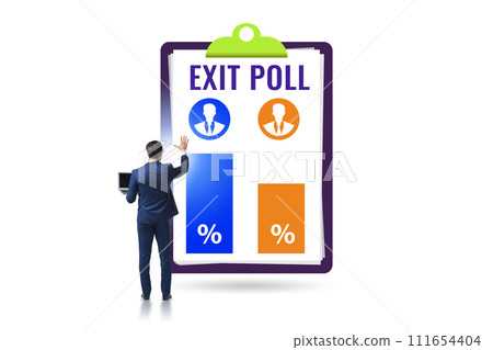 Exit poll concept for elections Exit poll concept for elections 111654404