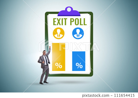 Exit poll concept for elections Exit poll concept for elections 111654415