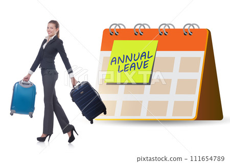Concept of annual vacation and leave 111654789