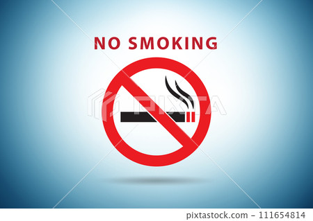 Anti smoking concept with antismoking logo Anti smoking concept with antismoking logo 111654814