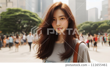 美麗的女孩街拍 111655461