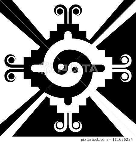 Tribal symbol of Aztec civilization 111656254