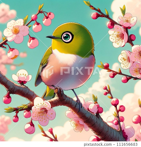 Springtime white-eye Springtime white-eye 111656683