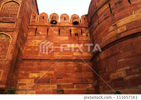 India Agra Agra Fort Walls 111657161