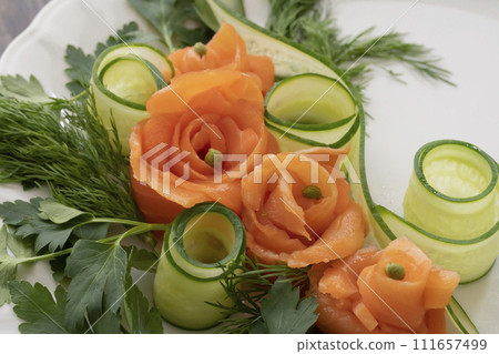 Salmon salad 111657499