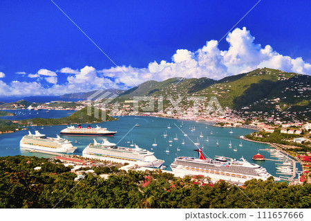 加勒比海聖托馬斯島美麗的風景 111657666