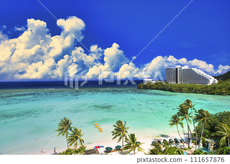 Beautiful coral reef sea in Tumon Bay Beautiful coral reef sea in Tumon Bay 111657876