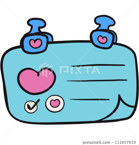 The illustration of a memo pad 111657919