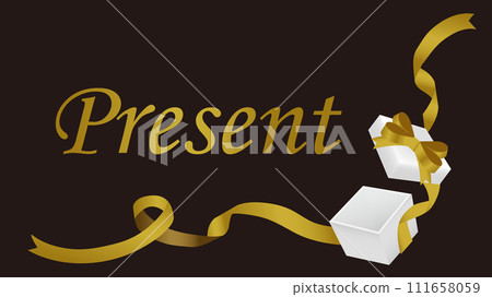 禮品盒/禮物圖示（金色） 111658059