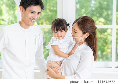 Parent-daughter Family of 3 111658672