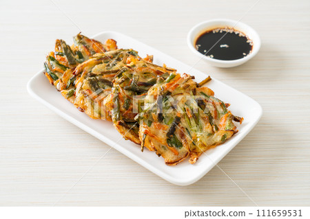 Pajeon or Korean pancake or Korean pizza Pajeon or Korean pancake or Korean pizza 111659531