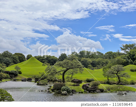 A park with a pond A park with a pond 111659645
