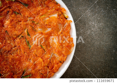 Korean Kimchi pancake or Kimchijeon 111659671
