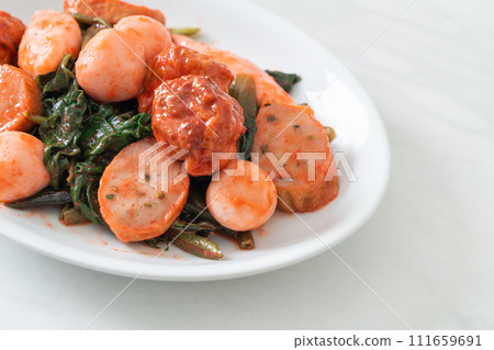 Stir Fried Fish Balls with Yentafo Sauce Stir Fried Fish Balls with Yentafo Sauce 111659691