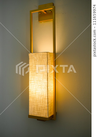 beautiful light lamp hanging on wall beautiful light lamp hanging on wall 111659974