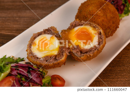 RECIPE FOR BREADED BEEF MEATBALLS STUFFED WITH A SOFT BOILED EGG RECIPE FOR BREADED BEEF MEATBALLS STUFFED WITH A SOFT BOILED EGG 111660047