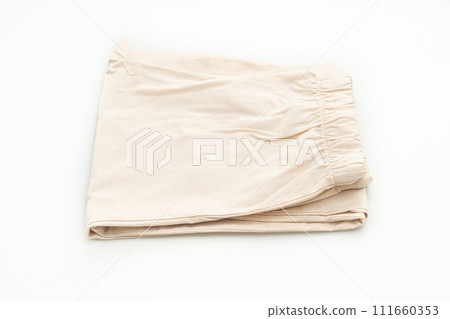 beige pant fold on white background beige pant fold on white background 111660353