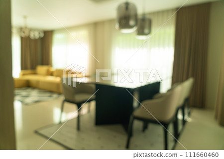 abstract blur dining table at home 111660460