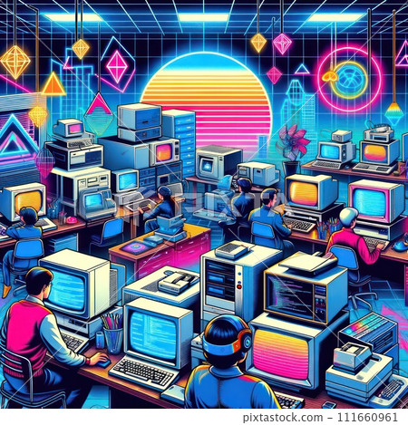 People searching on laptops 111660961