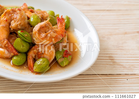 Stir-Fried Twisted Cluster Bean with Shrimp Stir-Fried Twisted Cluster Bean with Shrimp 111661027