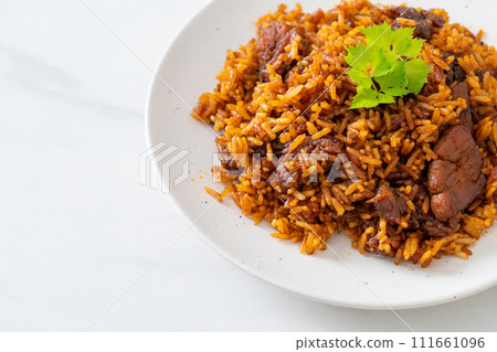 Nasi goreng - fried rice with pork in Indonesia style 111661096